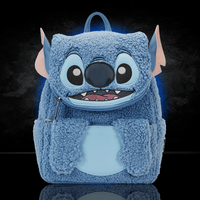 Disney Stitch Loungefly Plush Sherpa Mini-Backpack 10" High
