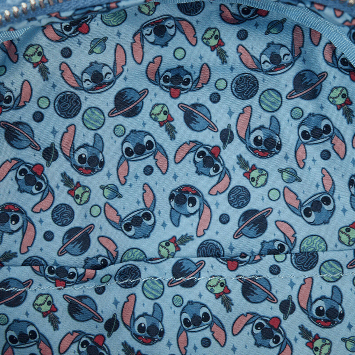 Disney Stitch Loungefly Plush Sherpa Mini-Backpack 10" High