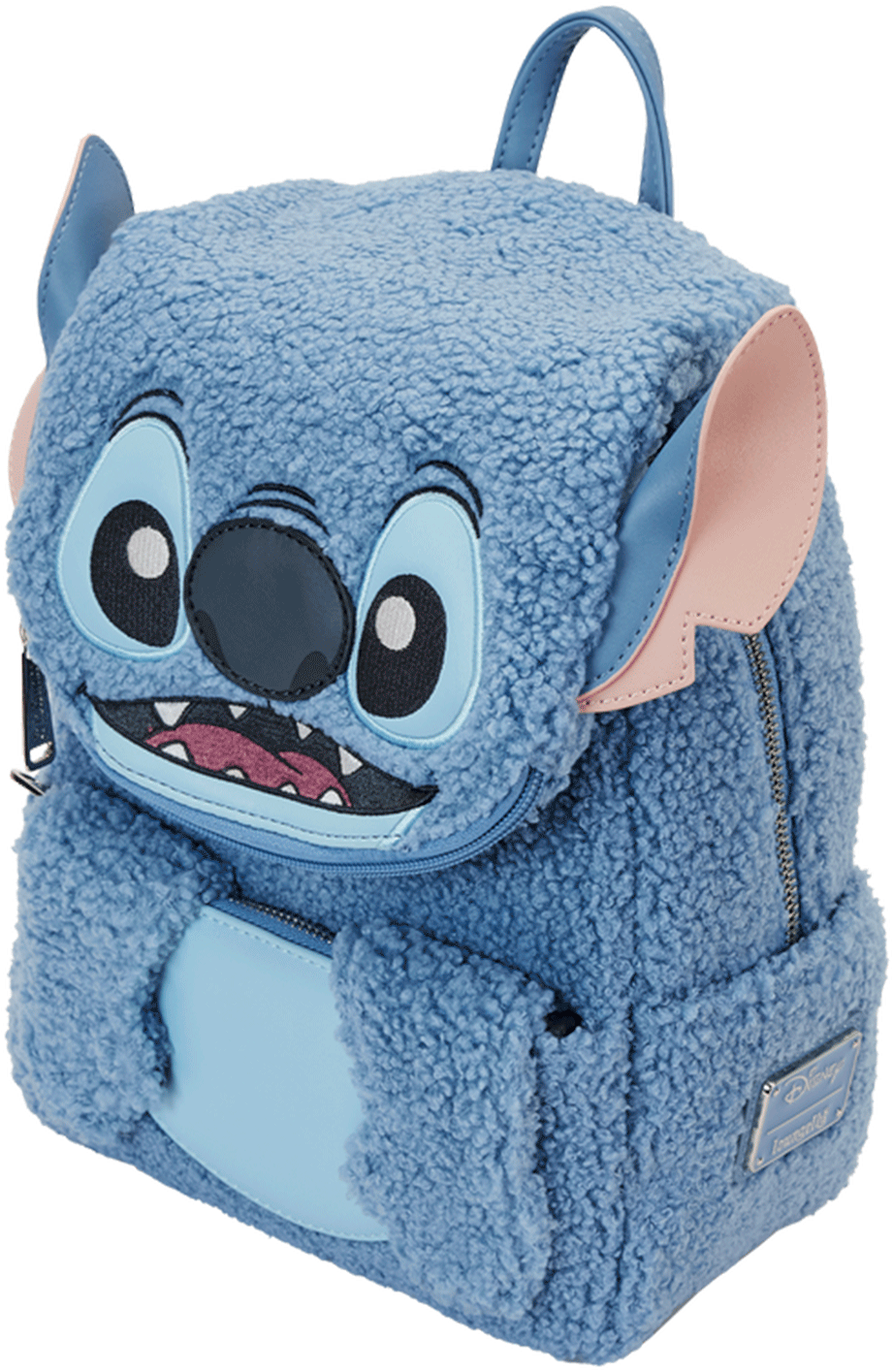 Disney Stitch Loungefly Plush Sherpa Mini-Backpack 10" High