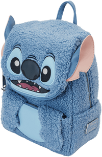 Disney Stitch Loungefly Plush Sherpa Mini-Backpack 10" High
