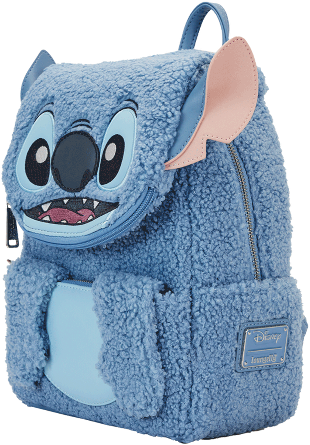 Disney Stitch Loungefly Plush Sherpa Mini-Backpack 10" High