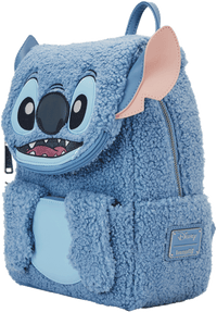 Disney Stitch Loungefly Plush Sherpa Mini-Backpack 10" High