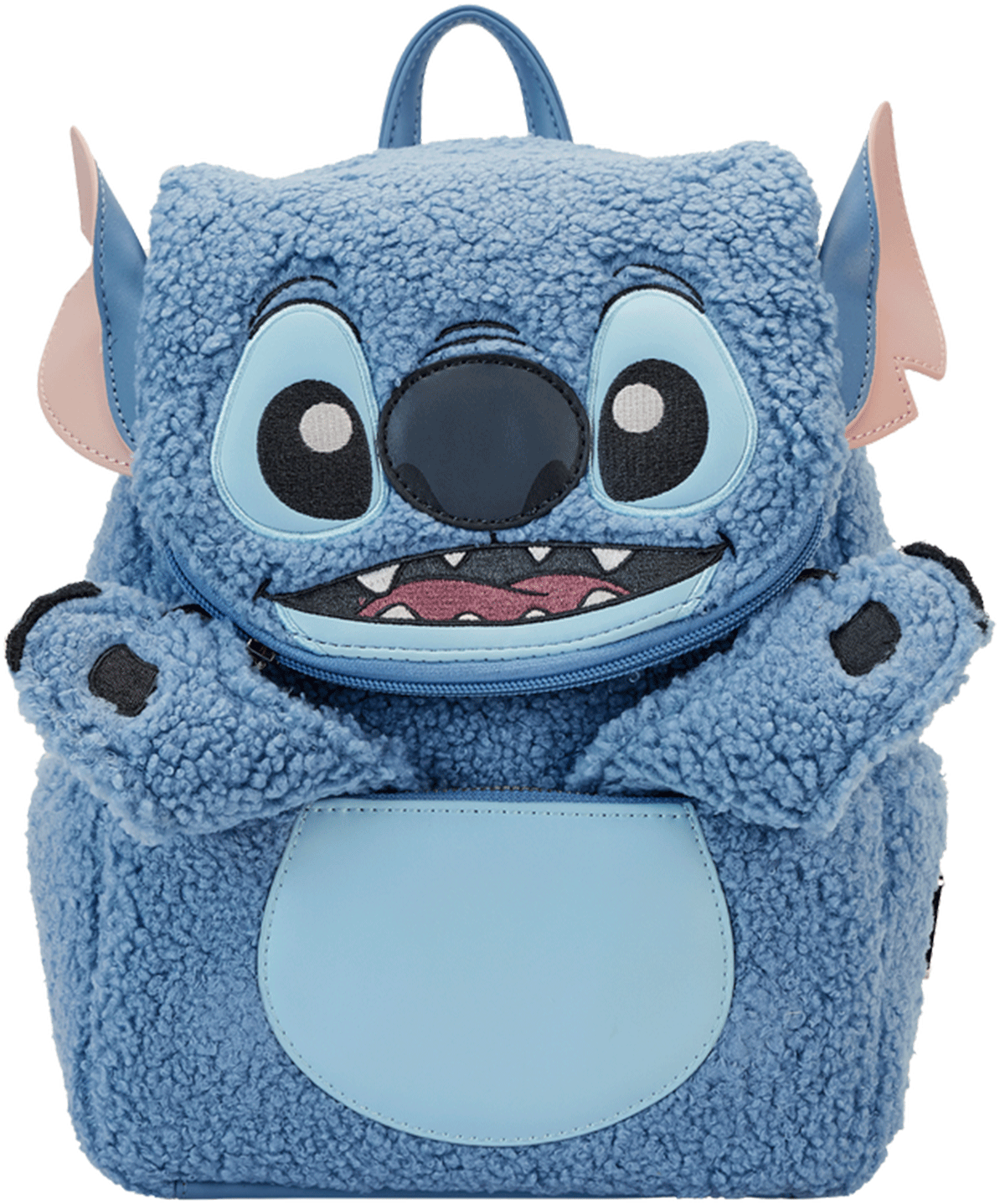 Disney Stitch Loungefly Plush Sherpa Mini-Backpack 10" High