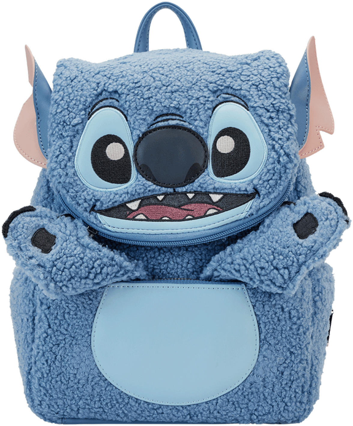 Disney Stitch Loungefly Plush Sherpa Mini-Backpack 10" High