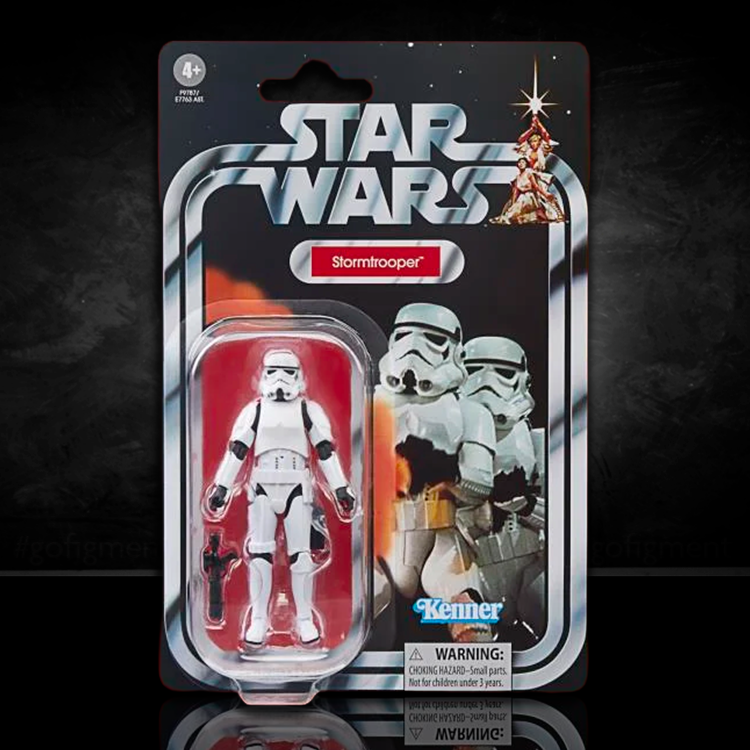 Hasbro Star Wars Vintage Collection Imperial Stormtrooper 3.75 inch action figure in Kenner style packaging