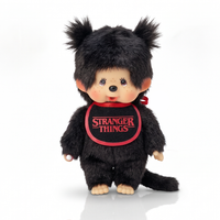 5.5" Monchhichi Bagcharm Set - Stranger Things Boy & Black Girl 2-Piece Plush Pack
