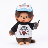 5.5" Monchhichi Bagcharm Set - Stranger Things Boy & Black Girl 2-Piece Plush Pack