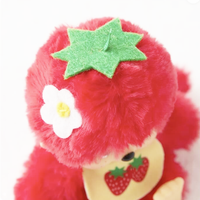 Sekiguchi Monchhichi Strawberry Fruit Colors 5" Monkey Plush - NWT