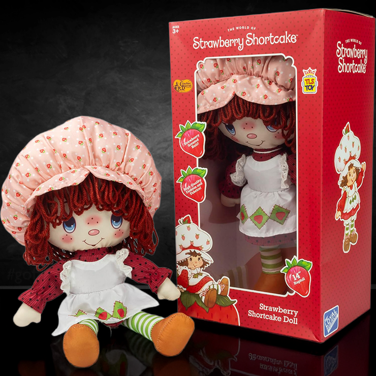 Strawberry Shortcake 14-Inch Vintage Style Classic Rag Doll - Soft Plush Yarn Hair