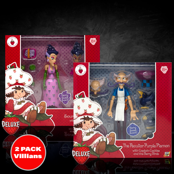 Boss Fight Studio Strawberry Shortcake Deluxe Villains 2-Pack BUNDLE– Sour Grapes & Purple Pie Man Collectible Action Figures by Boss Fight Studio Llc