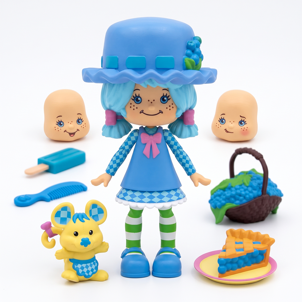 Blueberry Muffin Strawberry Shortcake DELUXE Action Deluxe Figure 1:12 by Boss Fight Studio Llc with accessories