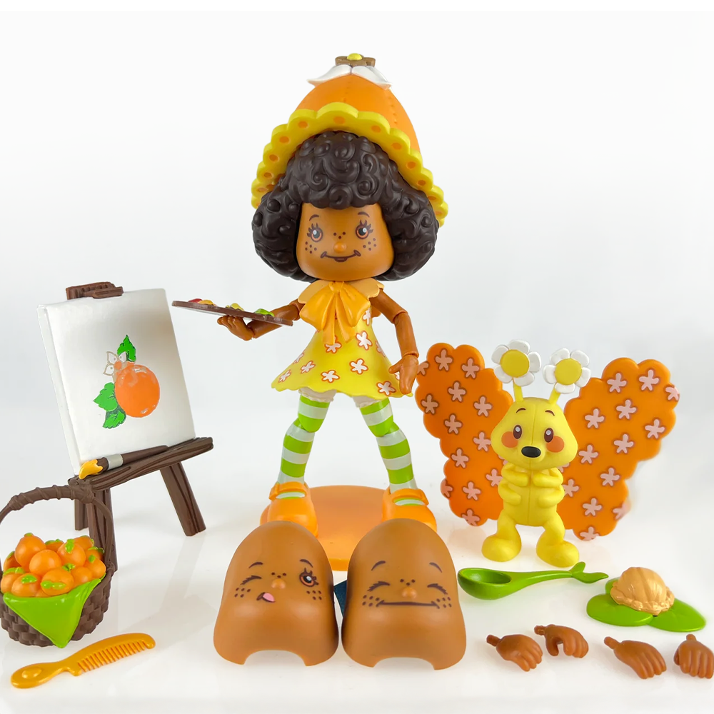 Orange Blossom DELUXE Strawberry Shortcake Action Figure 1:12 With Accessories with easel and pet