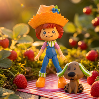 Huckleberry Pie DELUXE Strawberry Shortcake Action Figure 1:12 With Accessories with dog and strawberries
