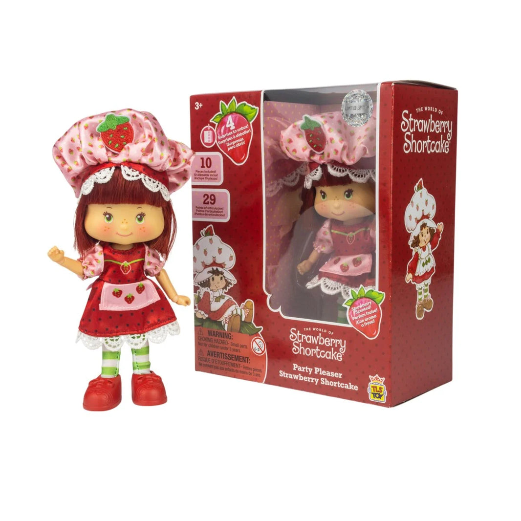 5 1/2-inch Loyal Subjects Strawberry Shortcake Party Pleaser Outfit fashion doll with chef hat and apron in box