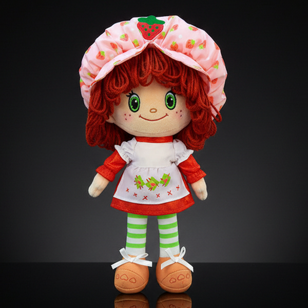 Strawberry Shortcake Plush 14-Inch Classic Rag Doll - Soft Plush Face and Yarn Hair