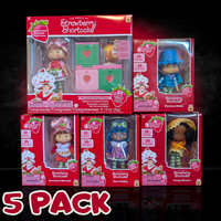 Complete Loyal Subjects Strawberry Shortcake 5-doll set with accessories, scented articulated fashion dolls collection