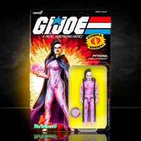 Hasbro G.I. Joe Pythona Cobra-La emissary 3.75-inch ReAction figure with cape and gem accessories