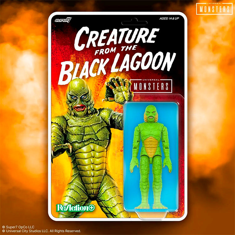Hasbro Universal Monsters Creature from the Black Lagoon 3.75-inch ReAction figure in vintage-style packaging