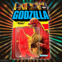 Super7 Godzilla 89 Blazing orange and yellow translucent ReAction figure in collectible packaging