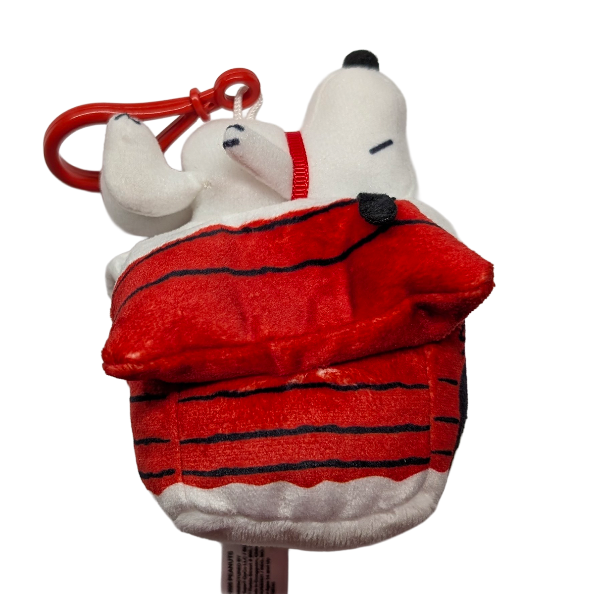 Snoopy on Doghouse Peanuts Super Duper Plush Holiday Keychain Super7 red plush keychain