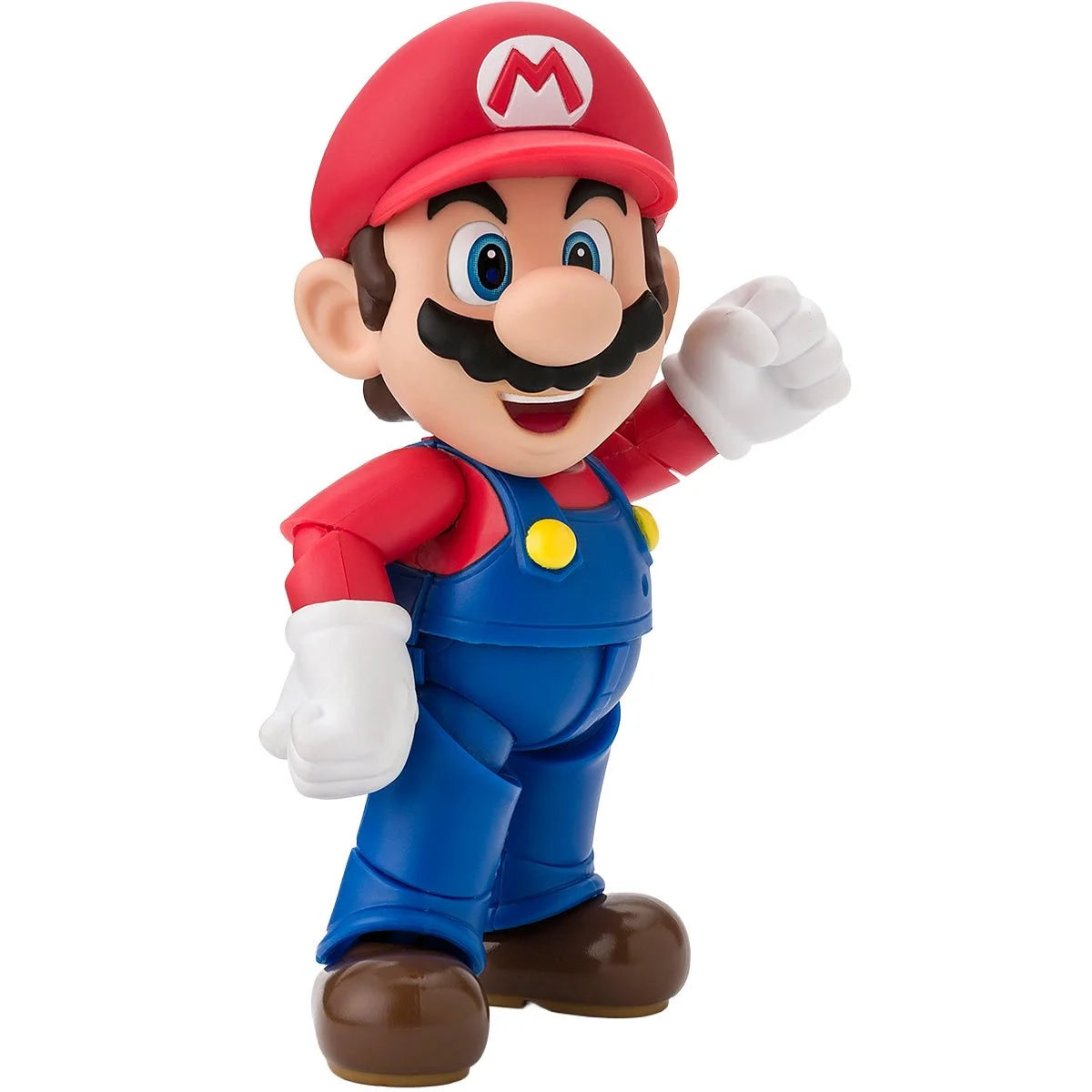 Super Mario Bros Mario S.H.Figuarts Action Figure by Bandai Tamashii Nations in dynamic pose by SH Figuarts