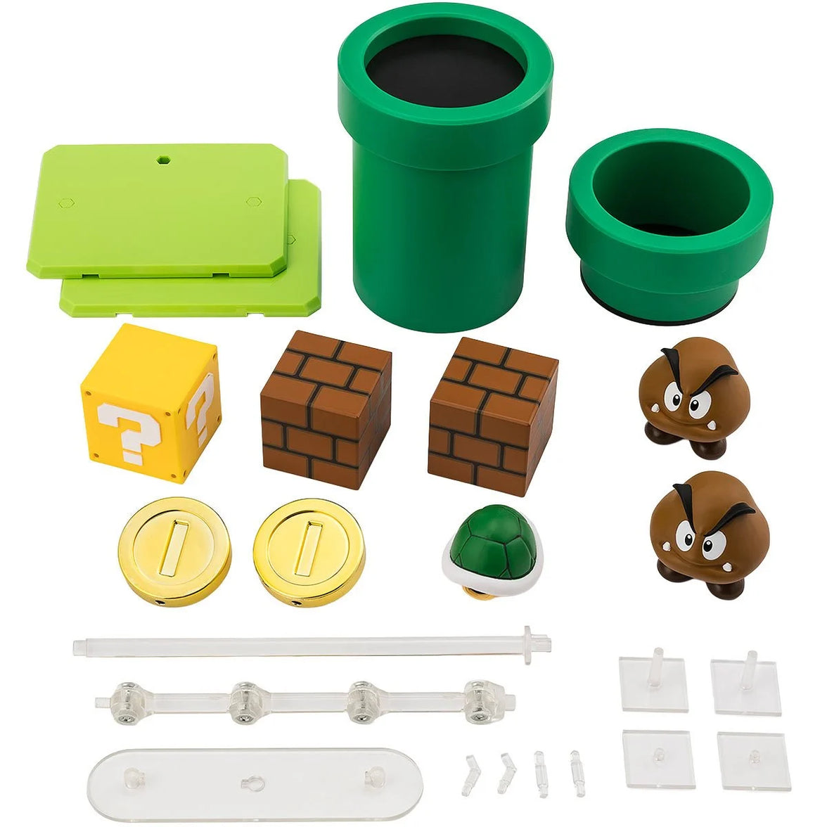 Super Mario Bros S.H.Figuarts Complete 3 Action Figures and Playset by Bandai Tamashii Nations with SH Figuarts collectibles