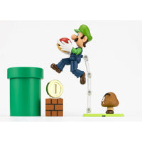 SuSuper Mario Bros S.H.Figuarts Action Figure Playset by Bandai Tamashii Nations with SH Figuarts Luigi and accessories