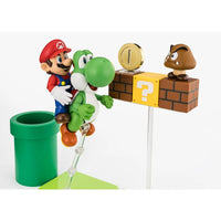 SuSuper Mario Bros S.H.Figuarts Action Figure Playset by Bandai Tamashii Nations featuring Mario, Yoshi, coin, and Goomba by SH Figuarts