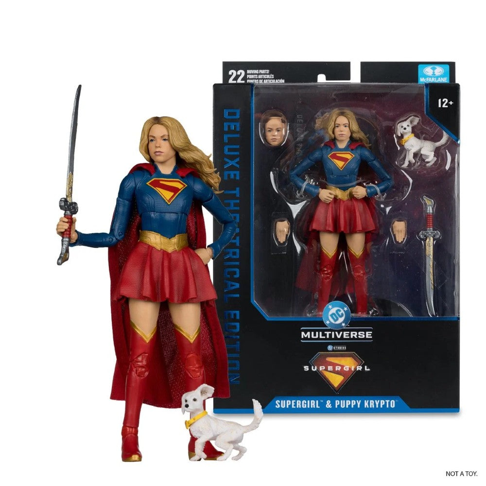 Supergirl and Baby Krypto DC Multiverse Deluxe Theatrical Edition Figure McFarlane Toys