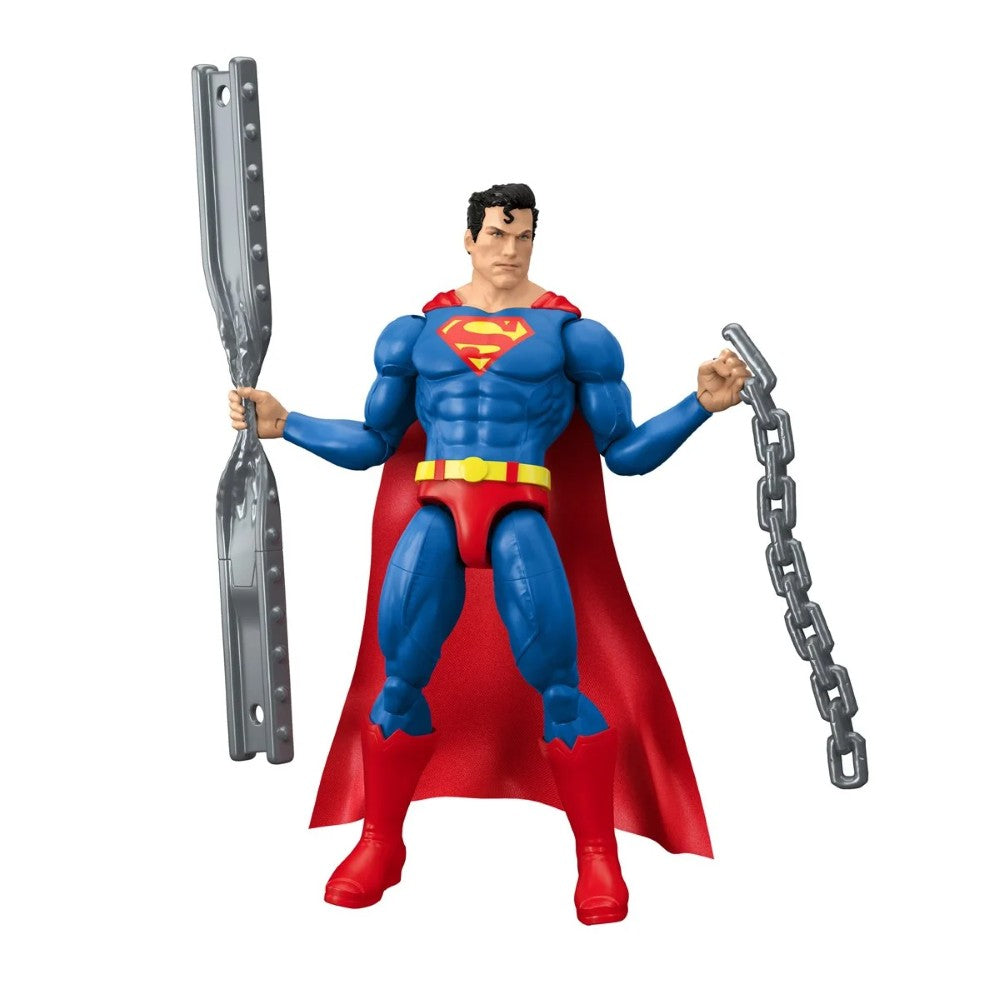 Superman Premiere Action Figure Mattel DC Premiere Wave 2 Core Set New by Go Figment holding bent metal and chain accessories