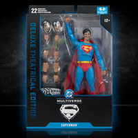 McFarlane Toys DC Multiverse Superman: The Movie 1978 Superman 7" Action Figure with extra hands and heads in packaging