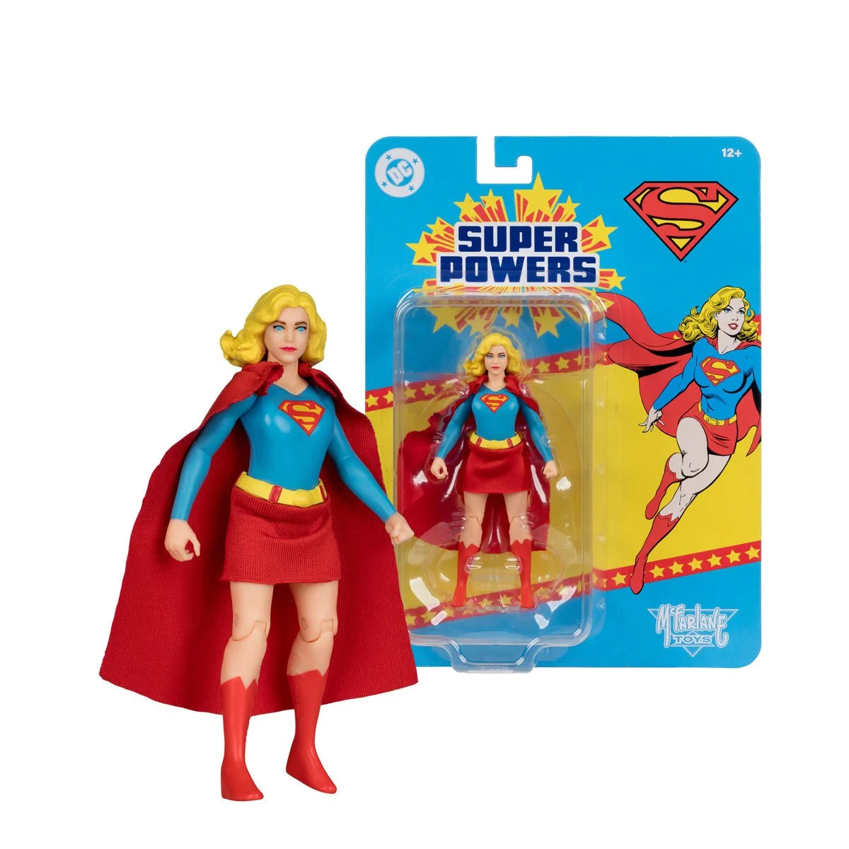 Supergirl - DC Super Powers Wave 13 4.5" Action Figure - McFarlane Toys by Go Figment in original packaging and display.