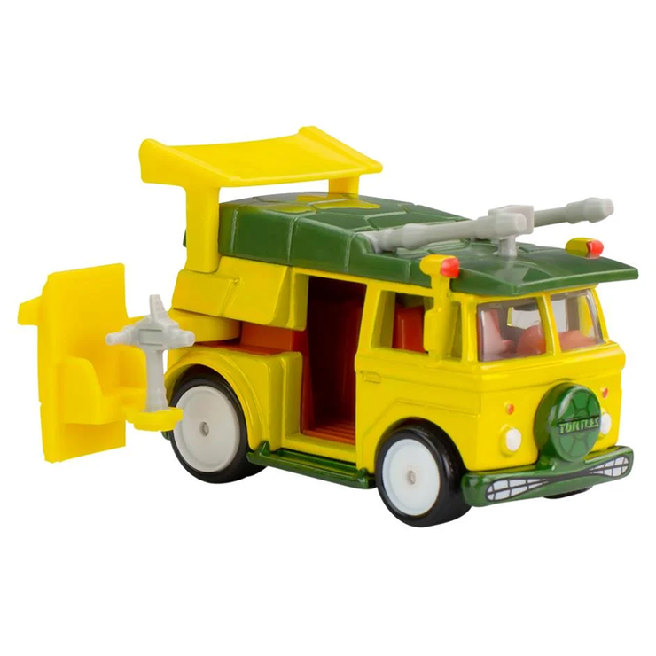 Hot Wheels Premium 1:64 scale Teenage Mutant Ninja Turtles Party Wagon diecast car with detailed turtle-shell design