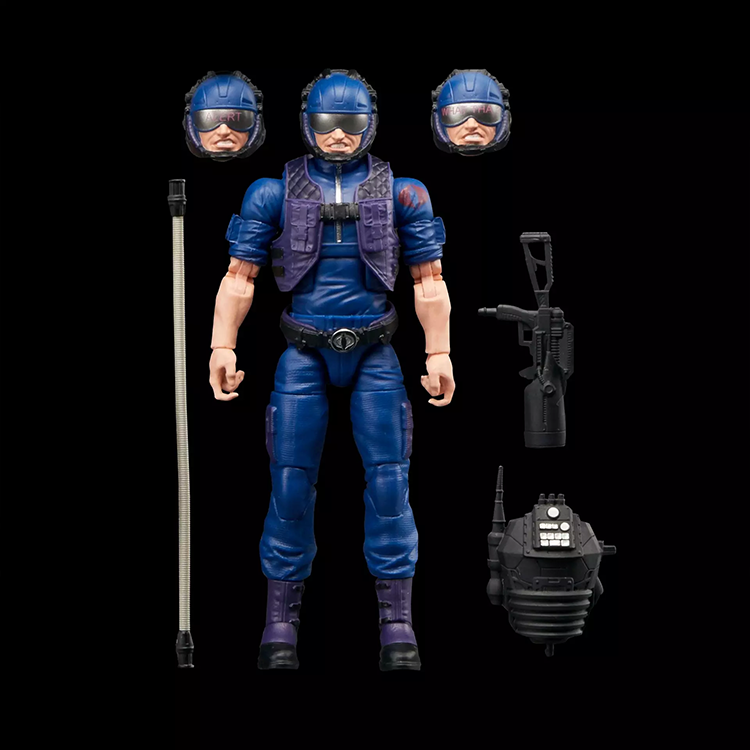 G.I. Joe Classified Series Retro Cardback Cobra Tele-Viper 6-inch figure with accessories and three interchangeable heads