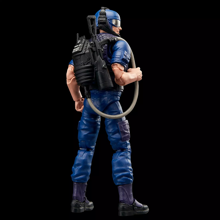 G.I. Joe Classified Series Tele-Viper action figure in blue uniform with detailed communication gear and backpack