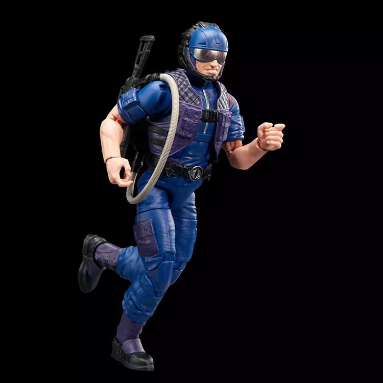 6-inch G.I. Joe Cobra Tele-Viper action figure in blue tactical gear with communication equipment and helmet
