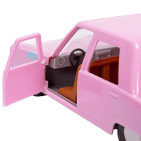 Jakks Pacific detailed pink sedan playset with opening doors and brown interior from The Simpsons 2.5-inch collection