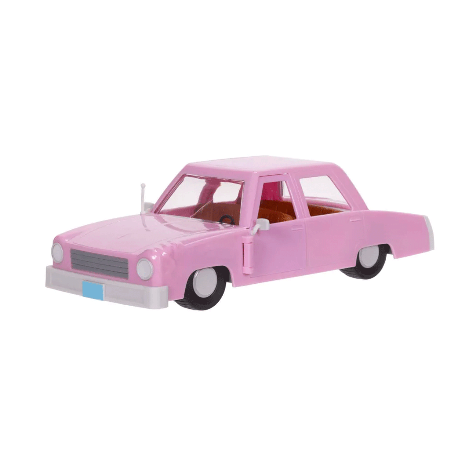 Jakks Pacific 2.5-inch scale collectible pink sedan toy modeled after The Simpsons family car with detailed interior
