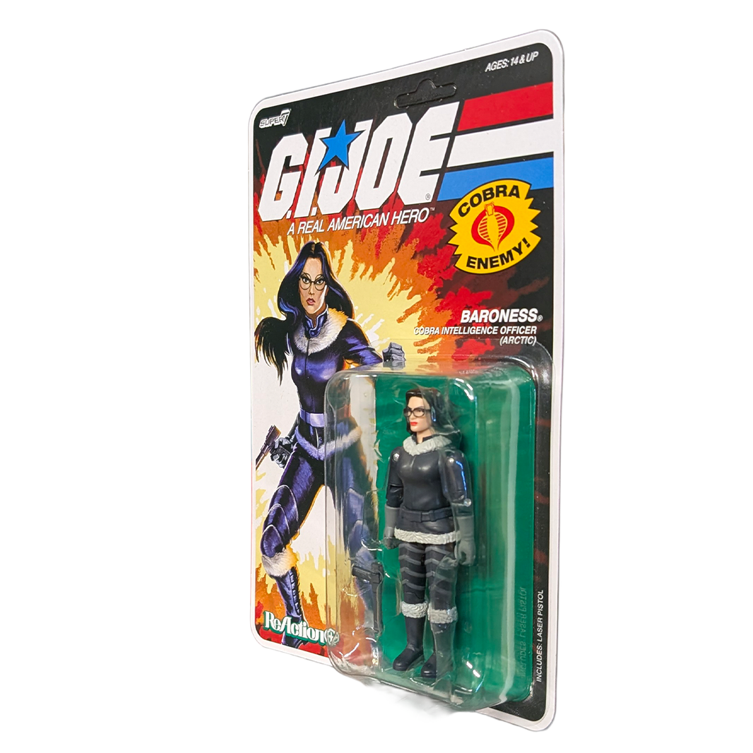 The Baroness (Arctic) G.I. Joe 3 3/4-Inch ReAction+ Figure by Super7 3.75-inch packaged action figure