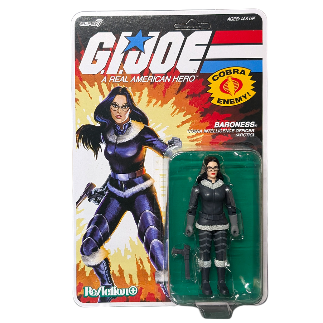 The Baroness (Arctic) G.I. Joe 3 3/4-Inch ReAction+ Figure by Super7 3.75-inch packaged figure