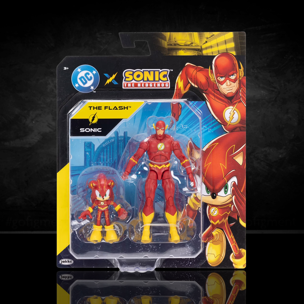DC x Sonic the Hedgehog Sonic as The Flash & The Flash 2-Pack Action Figures - Heroic Crossover Collectibles