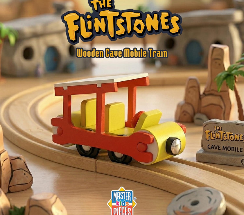 Flintstones Cave Mobile Wooden Train Engine - Classic Bedrock Adventur