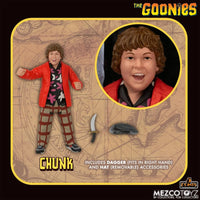 CHUNK (Lawrence "Chunk" Cohen) from The Goonies 1:18 Scale 3.75" 5 Points Retro Action Figure by Mezco with accessories
