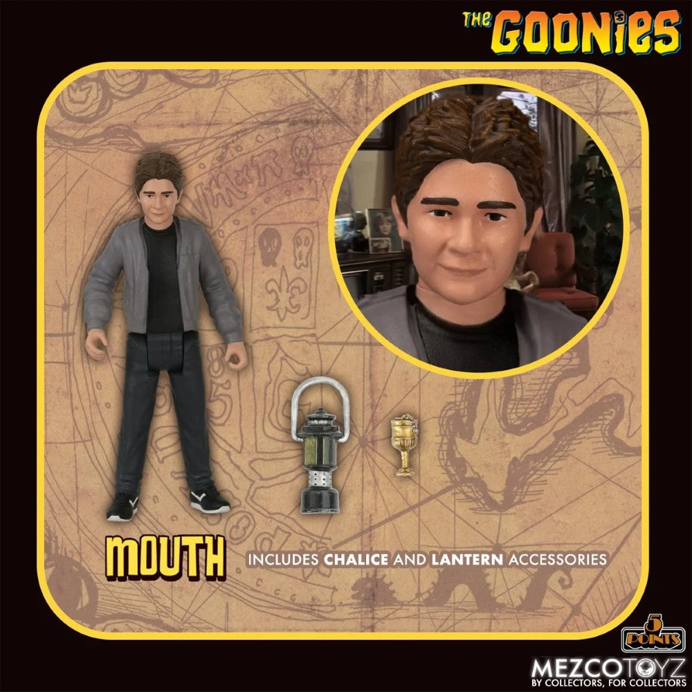 MOUTH (Clark "Mouth" Devereaux) from The Goonies 1:18 Scale 3.75" 5 Points Retro Action Figure by Mezco with accessories