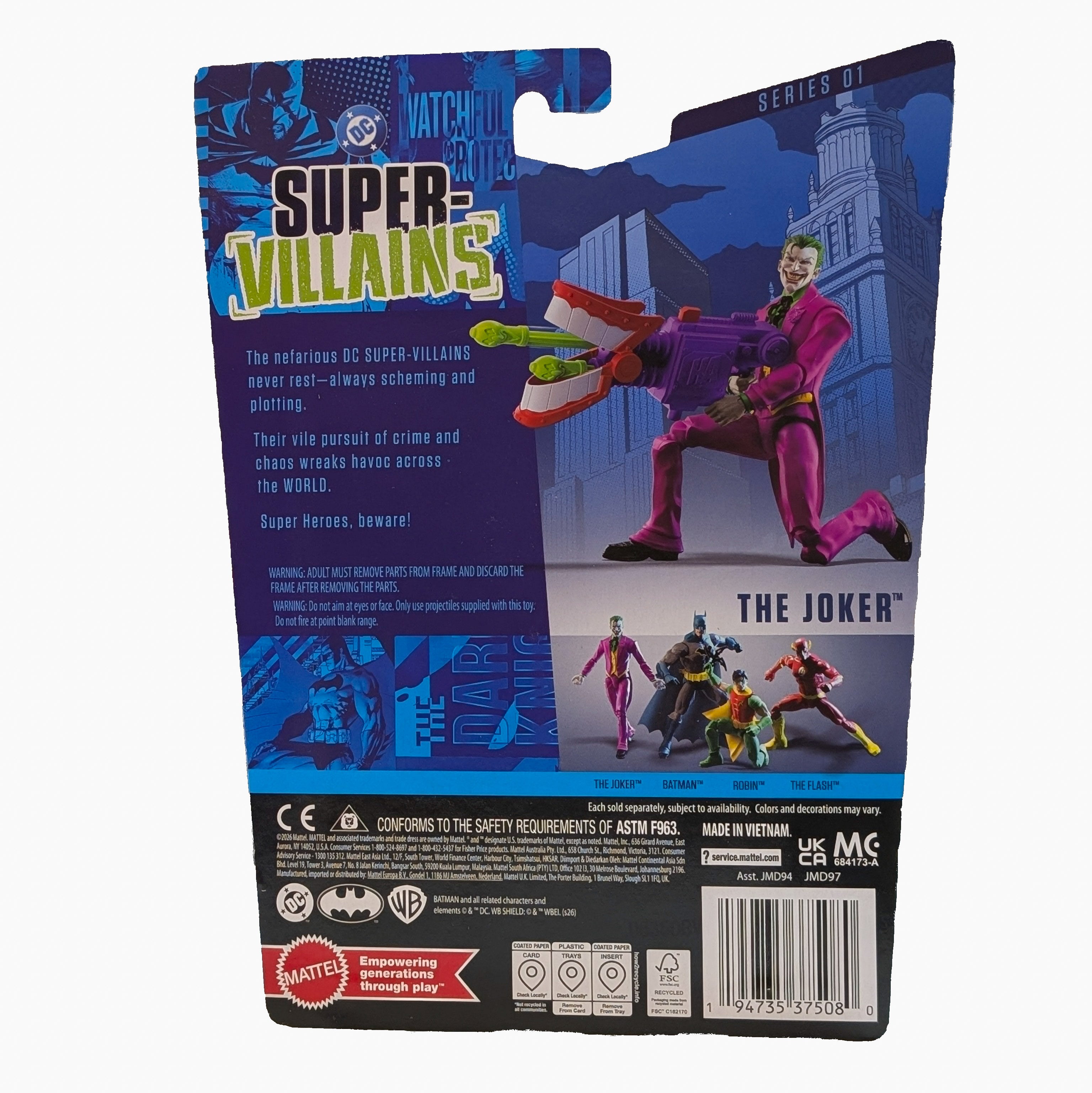 Joker DC Core Wave 1 Action Figure with Accessories Mattel