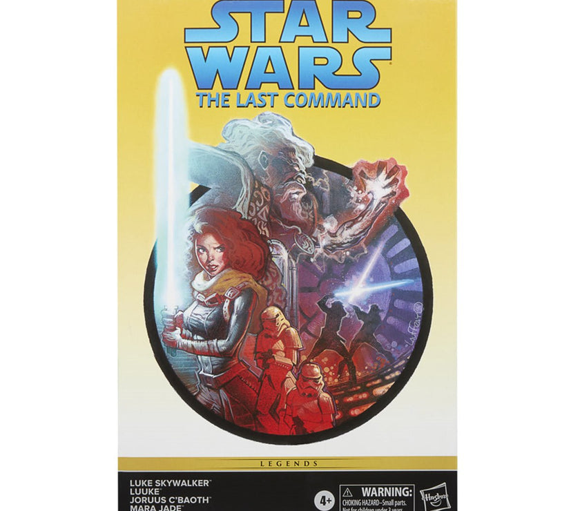 Star Wars The Last Command 4 Pack action figures by Hasbro featuring Luke Skywalker and Mara Jade artwork