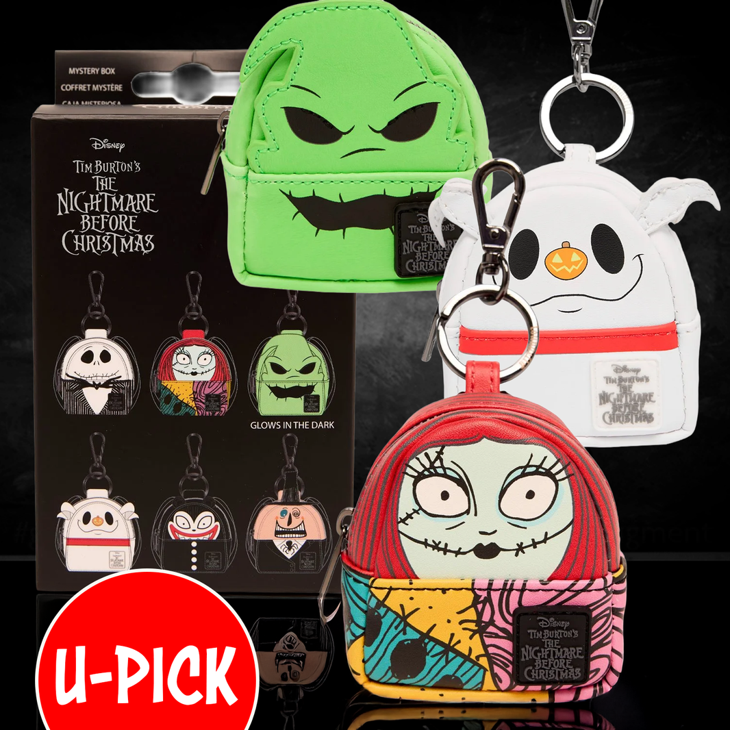 The Nightmare Before Christmas Loungefly Mini-Backpack Mystery Box Bag Charm Key Chain U-Pick