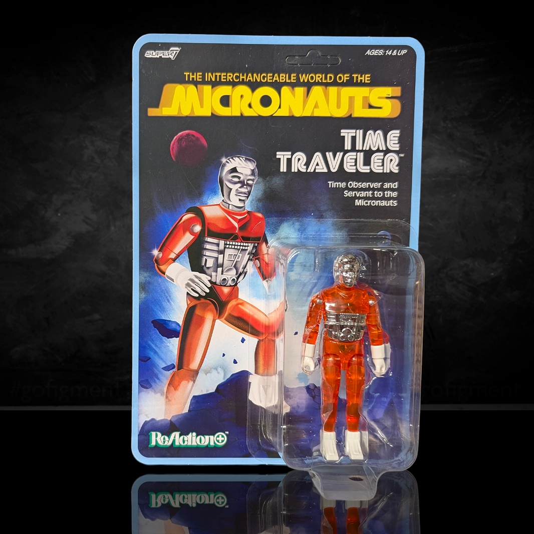 Time Traveler Micronauts Translucent ORANGE Super7 ReAction+ Action Figure