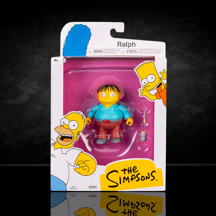 Jakks Pacific 5-inch Ralph Wiggum action figure with paste jar from The Simpsons in original packaging