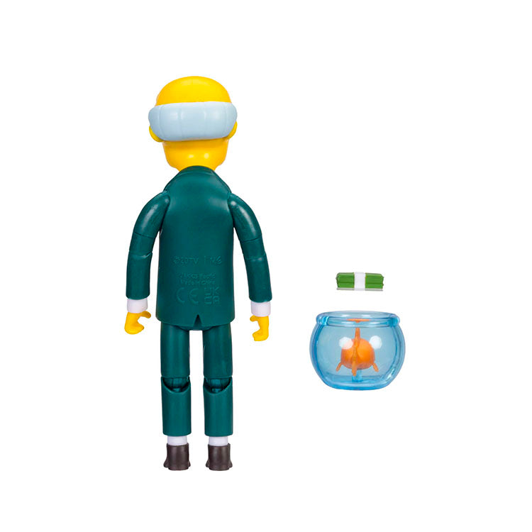Jakks Pacific Mr. Burns action figure from The Simpsons with Blinky the three-eyed fish in bowl accessory